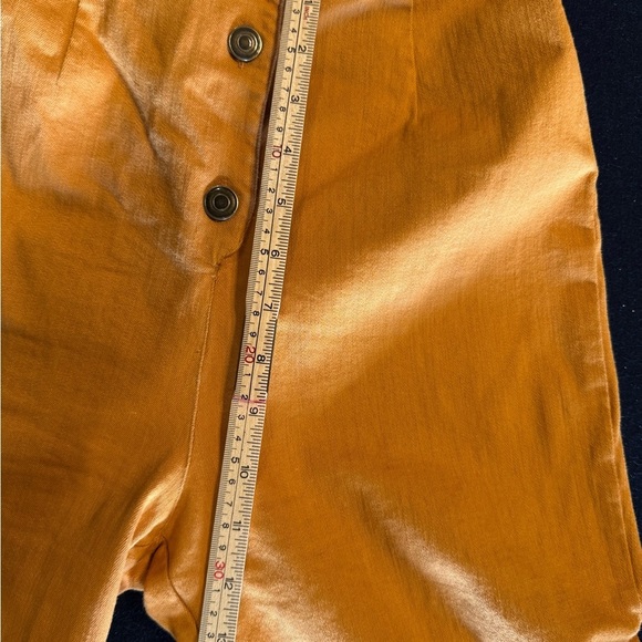 Sage Women's Mustard Button-Front Jumpsuit Sz XS - Picture 10 of 14